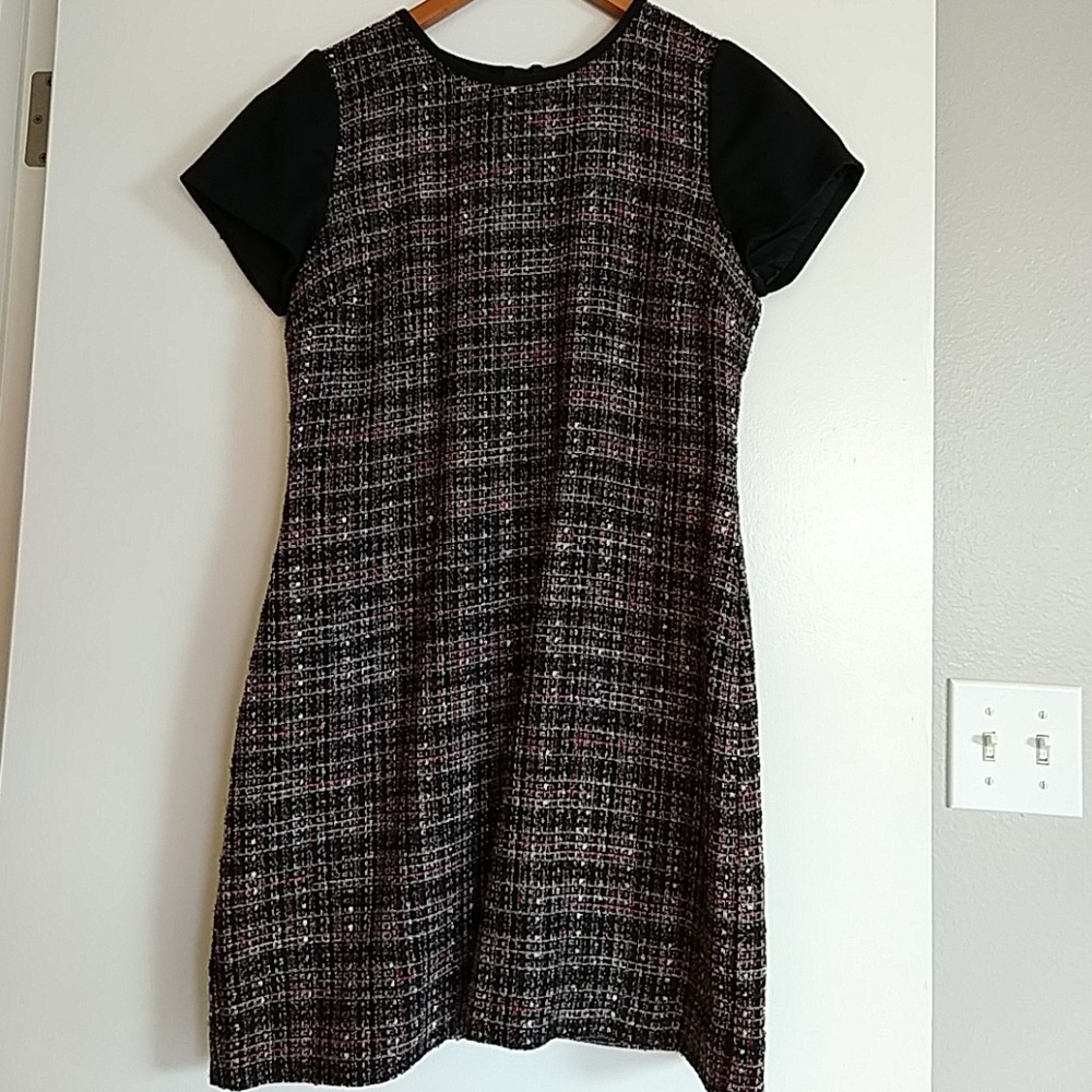Banana Republic tweed shift dress sz 6p